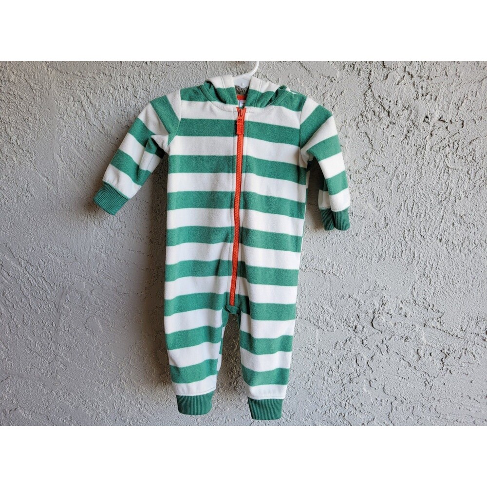 Carter's Green Polyester Microfleece One Piece Size 3-6 Months